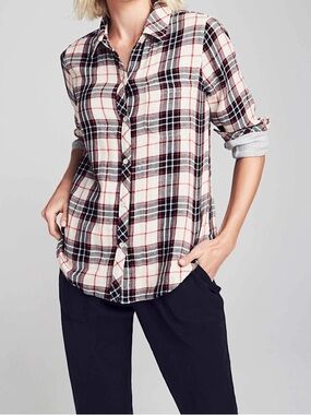 Faherty Women’s Woven Flannel Malibu Shirt in Beatrix Plaid size S